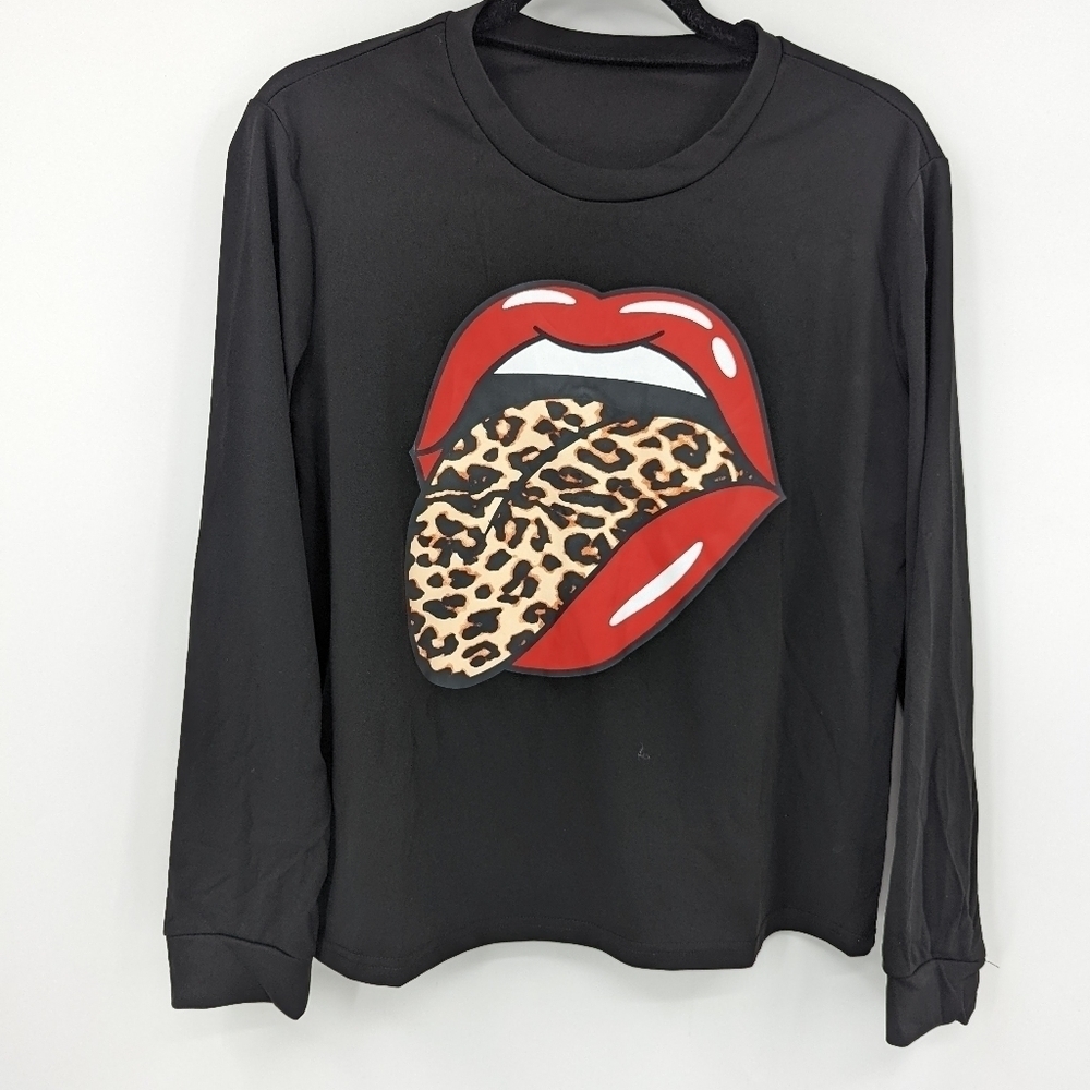 ROLLING STONES Leopard Unbranded Long Sleeve Top